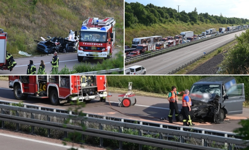 Вечерва хорор на автопат: Три лица загинаа, 18 се повредени во страшна несреќа во Германија (ФОТО)