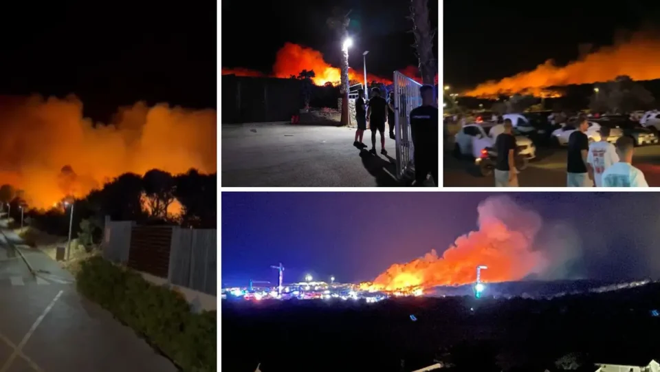 НАЈНОВА ВЕСТ: Страшен пожар изби ноќеска на најпознатата плажа во Хрватска (ФОТО)