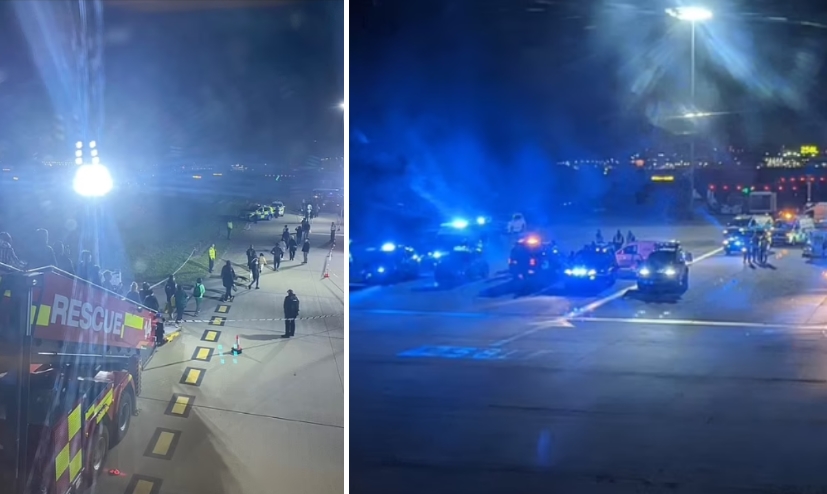ФОТО: За влакно вечерва е избегната огромна трагедија при судир на два патнички авиони на аеродромот „Хитроу“