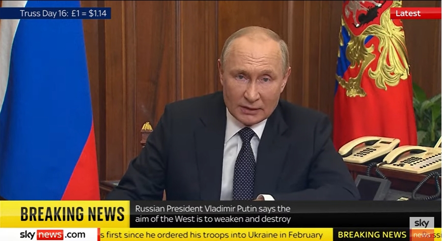 Путин објави делумна мобилизација и го здрма светот: Не нè уценувајте со нуклеарно оружје, ќе се заштитиме со сите средства, НЕ БЛЕФИРАМ!