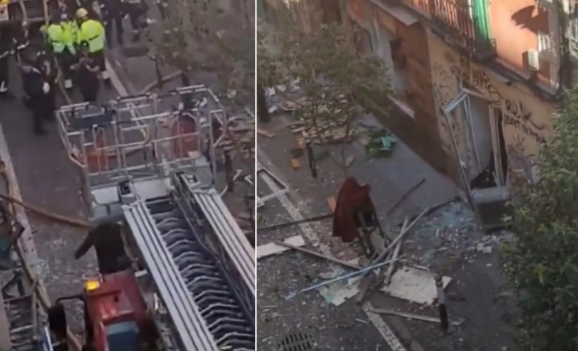 ВИДЕО: Разорна експлозија предизвикана од истекување на гас разнесе зграда во Мадрид