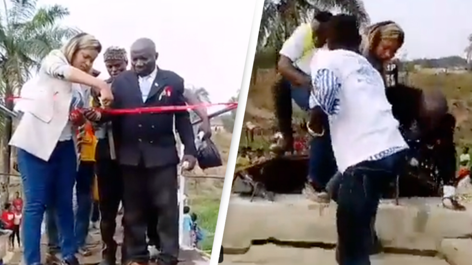 Церемонијата се претвори во ХАОС: Нов мост се урна за време на свеченото отворање во ДР Конго (ВИДЕО)