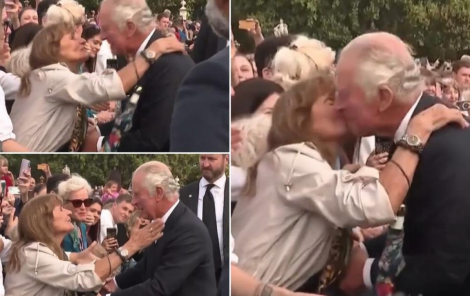 Се огласи жената која го бакна кралот Чарлс Трети во уста (ВИДЕО)