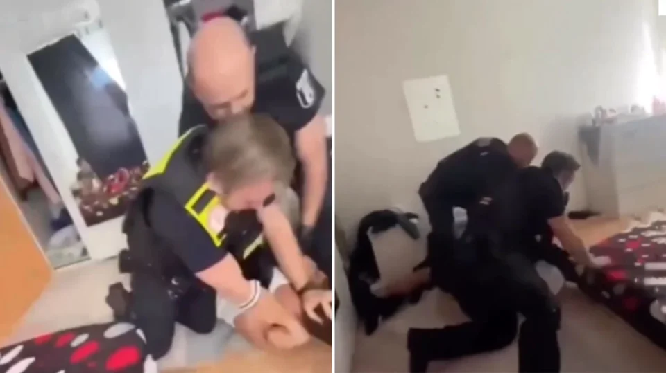ВИДЕО: Брутално полициско апсење на татко пред неговите мали деца ја крена Германија на нозе