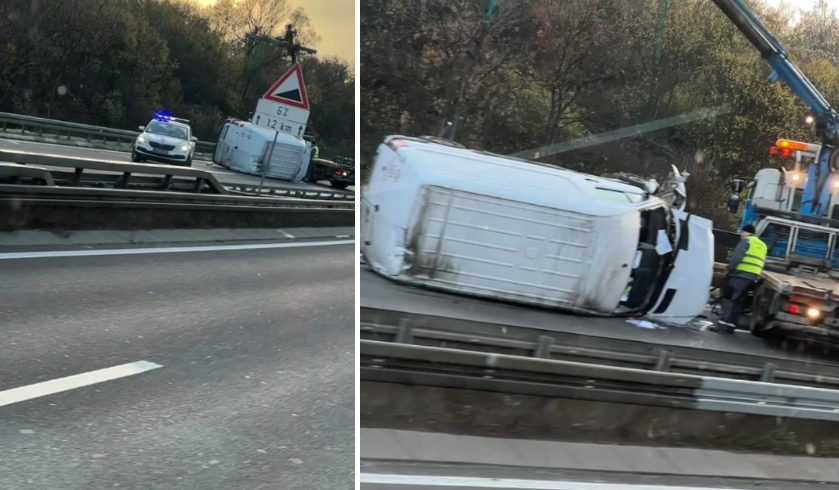 ПРВИ ФОТОГРАФИИ: Четири лица, меѓу кои и една трудница се повредени рано утрово во сообраќајка на автопатот Белград- Ниш (ФОТО)
