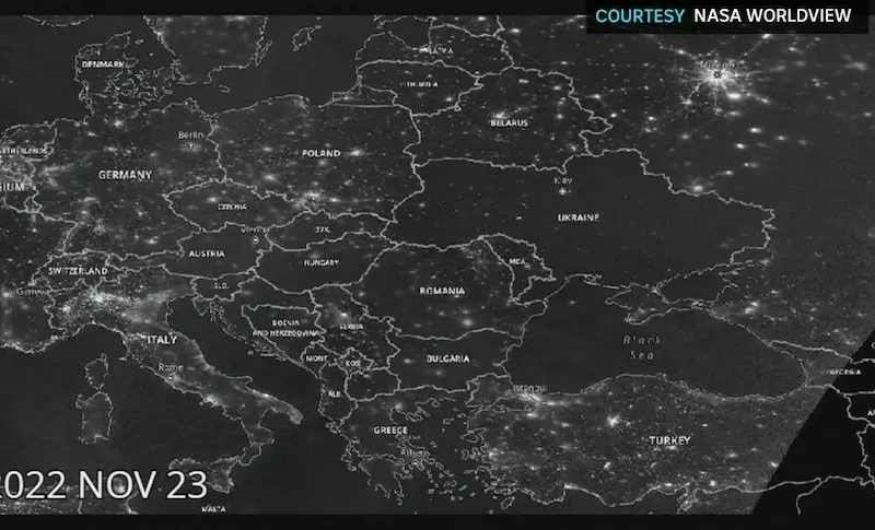 КАКО ДА Е МОРЕ: НАСА објави вселенска фотографија од Украина оставена без струја (ФОТО)
