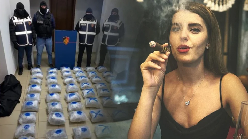 ФОТО: Ова е директорката Албанка уапсена со 58 килограми дрога кои требало да завршат во Македонија