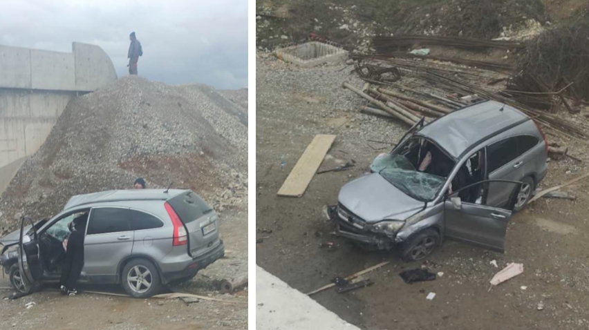 ФОТО: Тешка сообраќајка попладнево кај Охрид- две лица се тешко повредени