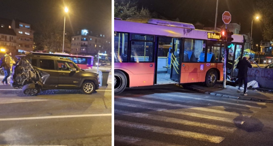 ФОТО: Возач на ГСП вечерва ПОЧИНА ЗАД ВОЛАН, во несреќата има и повредени патници